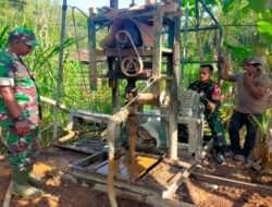 Program TNI Manunggal Air, Kodim 0801/Pacitan Bantu Pembuatan Sumur Bor Untuk Warga