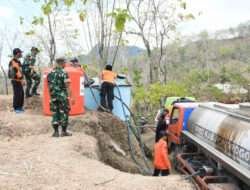 Susah Air Bersih Saat Musim Kemarau, Kodim 0802/Ponorogo Beserta BPBD dan PMI Langsung Bantu Warga