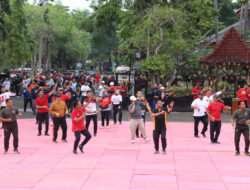 Pererat Sinergitas, Dandim Ngawi Olah Raga Bersama Forkopimda