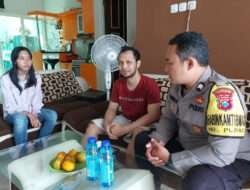 Bhabinkamtibmas Kelurahan Ploso Aiptu Hendro Melaksanakan Patroli Sambang dan Memberikan Penyuluhan Kamtibmas