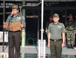 Dandim 0805/Ngawi Pimpin Upacara Bendera Hari Senin di Makodim