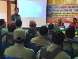 Penguatan Kapasitas Tenaga Pengaman, Koramil 0801/01 Pacitan Bekali Anggota Satlinmas