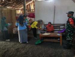 Babinsa Koramil 0805/05 Karangjati Bersama Puskesmas Karangjati Melaksanakan Kegiatan Program Selintas Sapu Lipat