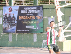 Jelang HUT TNI Ke -78, Kodim Ngawi Gelar Turnamen Tenis Lapangan