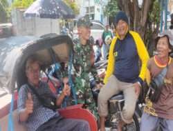 Senyum, Sapa, Salam, Babinsa Sudiroprajan Datangi Para Pejuang Rupiah di Area Pasar Gede