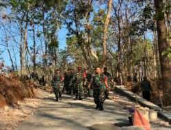 Berikan Dukungan Moril, Dansatgas Tinjau Sasaran TMMD Di Desa Rejosari