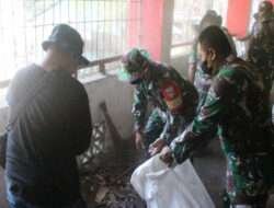 HUT TNI ke 78, Kodim Boyolali Bersihkan Pasar Sunggingan