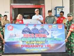 Bakti Sosial Rangkaian HUT TNI Ke-78 Kodim 0726/Sukoharjo bersama Yukata Peduli Bangsa Serahkan Bantuan Alat Penunjang Donor Darah