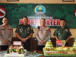 Ada Apa, Kapolres Boyolali Pimpin Anak Buahnya Datangi Kodim 0724 Boyolali