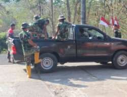 Menuju Sasaran Masing-Masing, Satgas TMMD Reguler 118 Desa Rejosari Diangkut Hilux