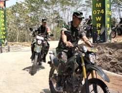 Kendarai Trail CRF Babinsa, Kolonel Inf Ali Akhwan Cek Sasaran Fisik TMMD Reguler 118 Desa Rejosari