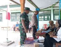 Pastikan Aman Dan Lancar, Babinsa Posramil Gerih Laksanakan Pengamanan Penjaringan perangkat Desa