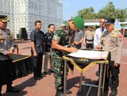 Dandim 0806/Trenggalek Hadiri Apel Gelar Pasukan Operasi Mantap Brata Semeru 2023-2024