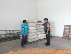 Jaga Ketahanan Pangan, Babinsa Sembung Cek Gudang Beras dan Jagung di Wilayahnya