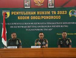 Tingkatkan Kesadaran Hukum, Kodim 0802/Ponorogo Gelar Penyuluhan Hukum