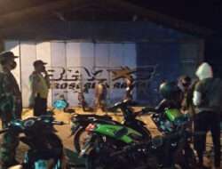 Guna Menjaga Kondusifitas Wilayah, TNI-Polri Di Giriwoyo Aktif Laksanakan Patroli Malam Hari