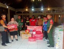 Peduli Korban Kebakaran, Babinsa Sudiroprajan Dampingi Penyerahan Bantuan Dari Dinas Sosial