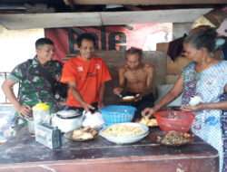 Indahnya Kebersamaan, Babinsa Kelurahan Laweyan Santap Sarapan Pagi Bersama Warga