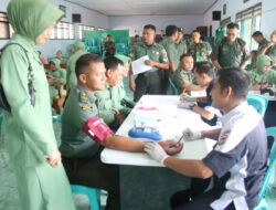 Sambut HUT Korem Yang Ke 60, Kodim Ngawi Gelar Baksos Donor Darah