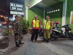Piket Koramil 03 Serengan Patroli Malam Bersama Linmas