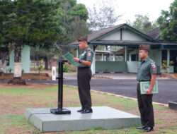 Tumbuhkan Jiwa Patriotisme Prajurit, Kodim 0801/Pacitan Gelar Upacara Bendera