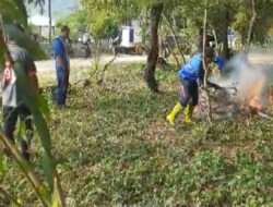 Upaya Cegah Demam Berdarah, Babinsa Koramil 0801/01 Pacitan Karya Bakti Bersihkan Lingkungan