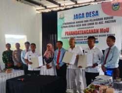 Melalui Program Jaga Desa, Danramil 0801/01 Pacitan Hadiri Sosialisasi Penerangan Dan Pelayanan Hukum