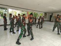 Upaya Tingkatkan Kemampuan, Kodim 0801/Pacitan Bekali Prajuritnya Dengan Latihan Beladiri Taktis