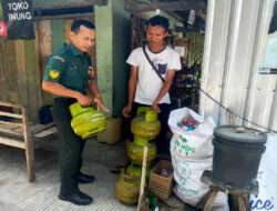 Pastikan Tidak Ada Kelangkaan, Babinsa Cek Ketersedian Gas LPG Bersubsidi