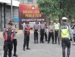Polres Nganjuk Gelar Patroli Skala Besar Cegah Potensi Konflik Jelang Pemilu 2024