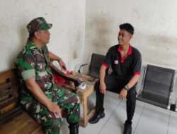 Babinsa Kratonan Sambangi Security Himbau Keamanan Lingkungan