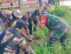 Cegah Bencana Alam, Kodim 0735/Surakarta Laksanakan Karya Bakti Penanaman Pohon Di Bantaran Kali Pepe