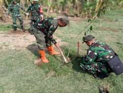 Lestarikan Alam, Koramil 04/Jebres Laksanakan Penghijauan Dengan Menanam Pohon