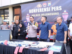 Wujudkan Kondusifitas, Polres Bojonegoro Berhasil Ungkap Sejumlah Tindak Pidana