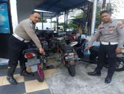 Jelang Nataru Polres Magetan Tertibkan Kendaraan Berknalpot Brong