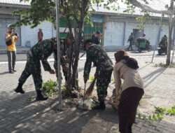 Karya Bakti TNI, Kodim Boyolali Sasar Pasar Pengging dan Dukuh Gatak