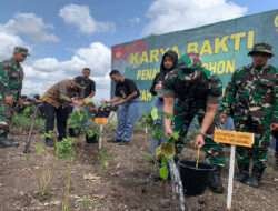 Cegah Banjir Dan Longsor, Dandim Wonogiri Pimpin Penanaman Ratusan Bibit Pohon