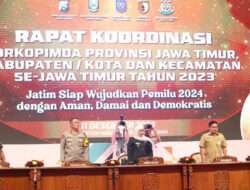 Kapolda Jatim Sampaikan Kesiapan Pengamanan Pemilu 2024 Dalam Rakor Forkopimda