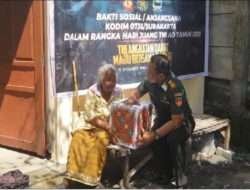 Hari Juang TNI AD Ke-78, Kodim 0735/Surakarta Gelar Baksos Dan Berikan Bingkisan Kepada Veteran