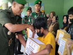 Kodim Lamongan Berikan Bansos Dan Santunan Kepada Purnawirawan, Warakawuri dan Anak Yatim