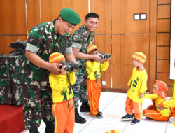 Keceriaan Anak-anak dari KB RA AL Mabrur Bendosari Outingclass di Makodim 0726/Sukoharjo