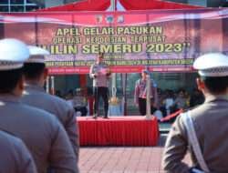 Polres Gresik Gelar Apel Operasi Lilin 2023 di Gresik
