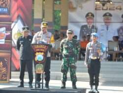 Dandim 0802/Ponorogo Hadiri Apel Gelar Pasukan Serentak Operasi Kepolisian Terpusat Lilin Semeru 2023