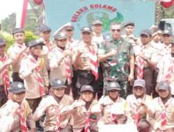 Saka Wira Kartika Kodim 0726/Sukoharjo Andil pada kegiatan Pembersihan dan Penghijaun Gunung Lawu bersama KASAD