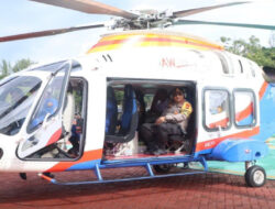 Kapolda Aceh Patroli Udara Menggunakan Helikopter