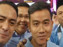 Aditya Yusma Pimpin Yel-yel Prabowo-Gibran di Debat ke Dua Pilpres 2024 Cawapres