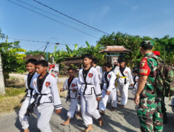 Babinsa Karangjati Dampingi Pengamanan Kegiatan Fisik Pencak Silat IKSPI di Wilayah