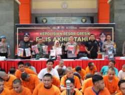 Sepanjang Tahun 2023 Polres Gresik berhasil ungkap Ratusan kasus Kejahatan Hingga Penyalahgunaan Narkotika