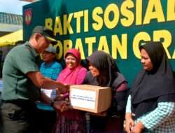TNI Di Boyolali Selenggarakan Baksos Pengobatan Gratis dan Pembagian Sembako