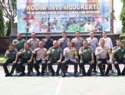 Tingkatkan Sinergitas dan Soliditas TNI-Polri, Kapolres Mojokerto Kota Silaturahmi ke Kodim 0815